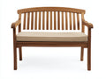 Banc de jardin - Bois-Tissu - 122x58x88 cm - Bois naturel-Beige - Classique