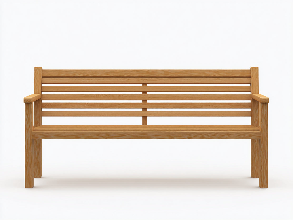 Banc de jardin - bois - 160 x 60 x 86 cm - bois miel - style classique à lattes horizontales