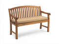 Banc de jardin - Bois-Tissu - 124x59x87 cm - Bois naturel-Beige - Classique