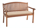 Banc de jardin - Bois-Tissu - 128x62x89 cm - Bois naturel-Beige - Classique
