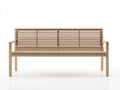 Banc de jardin - bois - 160 x 58 x 86 cm - bois naturel - style moderne à lattes horizontales