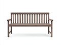 Banc de jardin - bois - 145 x 57 x 84 cm - brun grisé - style sobre à lattes verticales