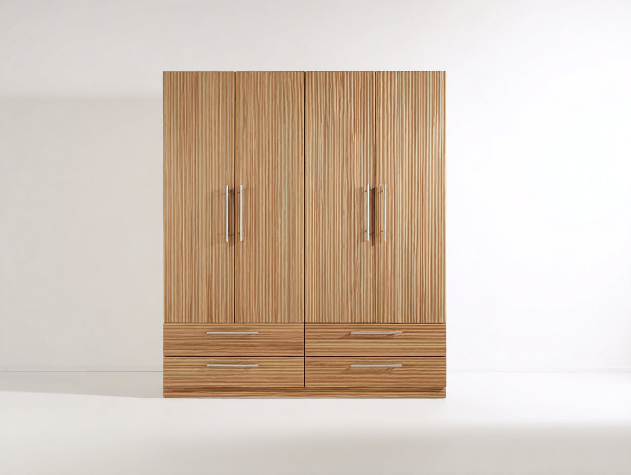 Armoire - Bois - 150x58x198 cm - Bois naturel - Moderne