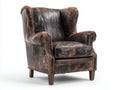 Fauteuil-bois-82x90x112 cm-marron foncé-style vintage classique