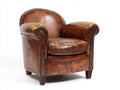 Fauteuil-bois-revetement vieilli-79x87x104 cm-marron doré-style vintage classique